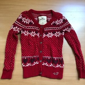 Hollister Red Caridigan